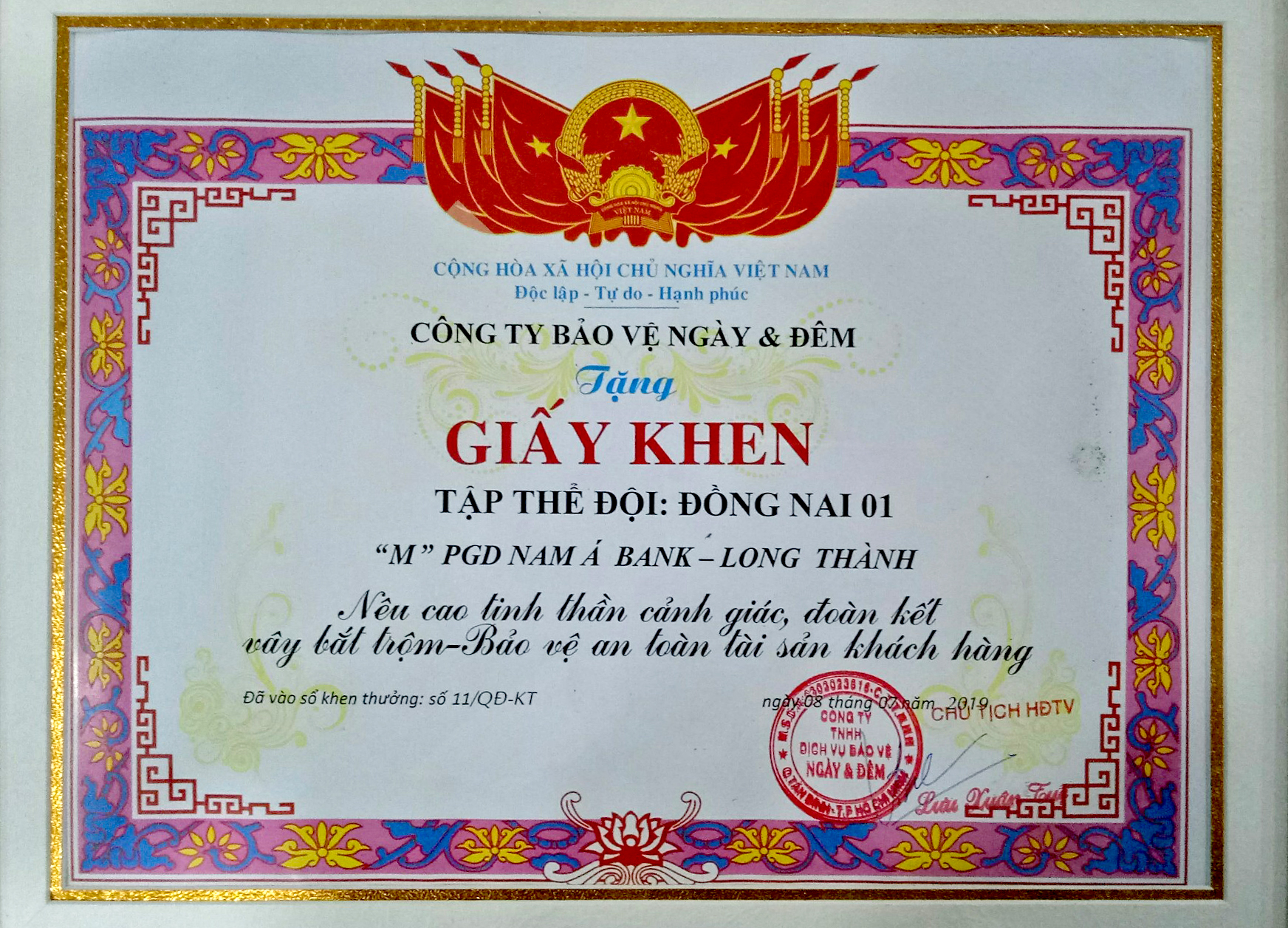 Nhân viên bảo vệ tại Đồng Nai