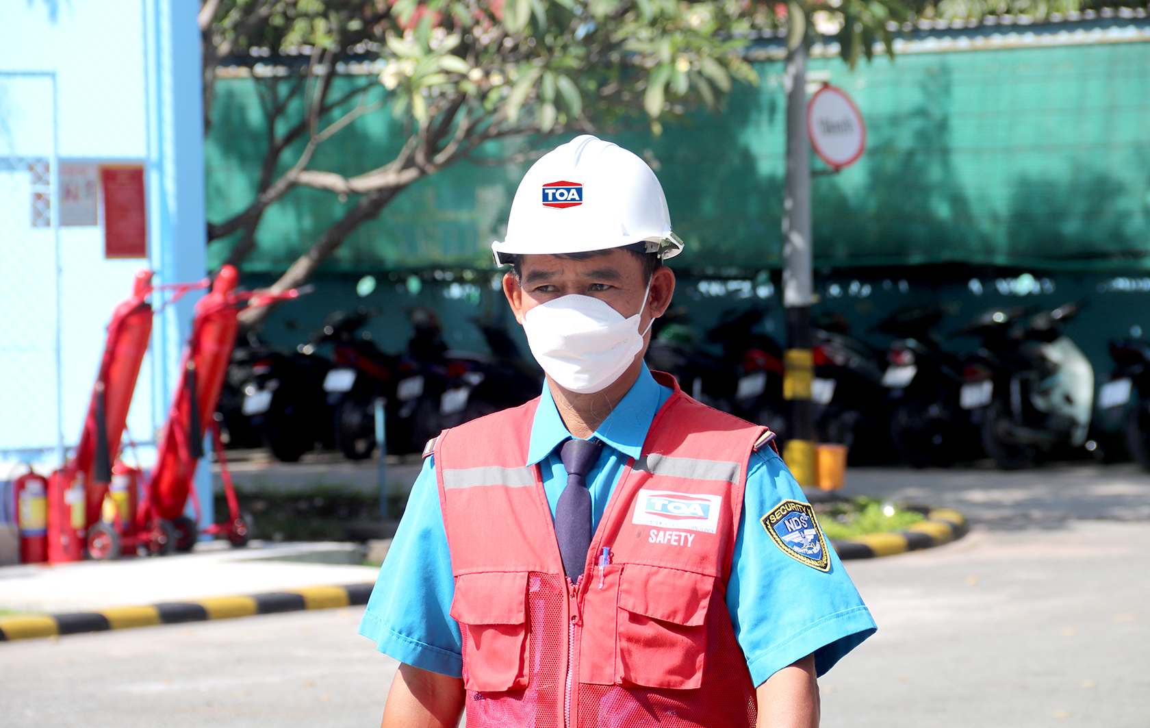 Anh Nguyễn Xuân Quang tại mục tiêu bảo vệ sơn TOA