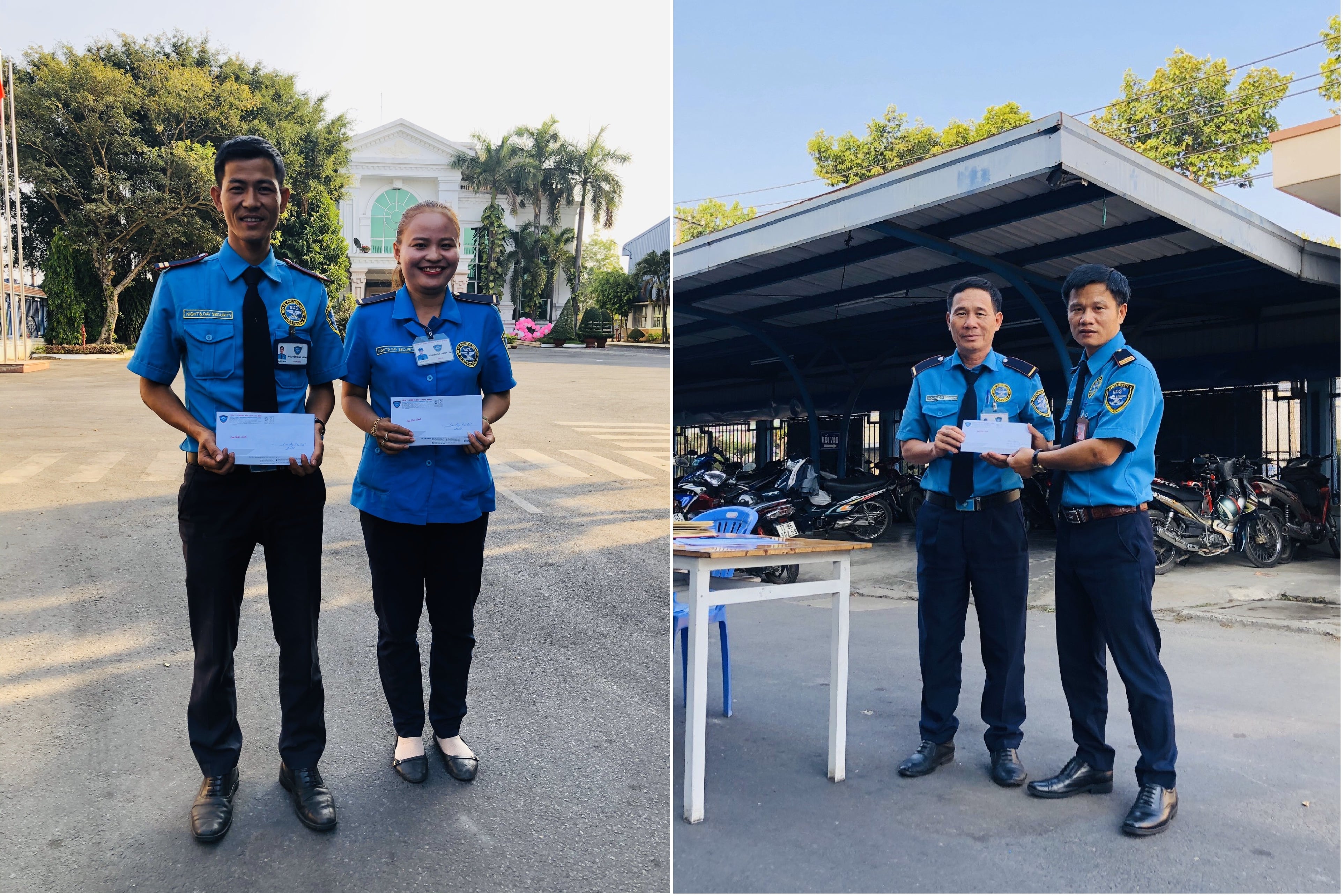 Trao thưởng cuối năm cho nhân viên bảo vệ