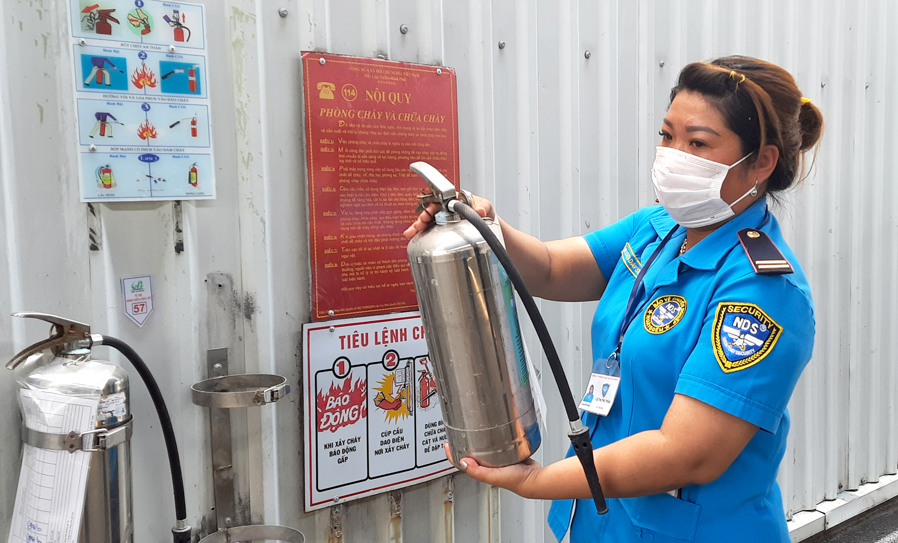 Kiểm tra bình chữa cháy tại mục tiêu bảo vệ