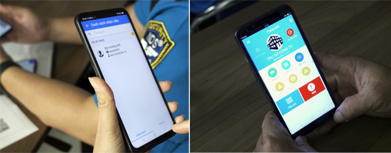Training security guards to use the software on smartphones