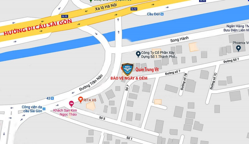  Sơ đồ đường đến Công ty Bảo vệ