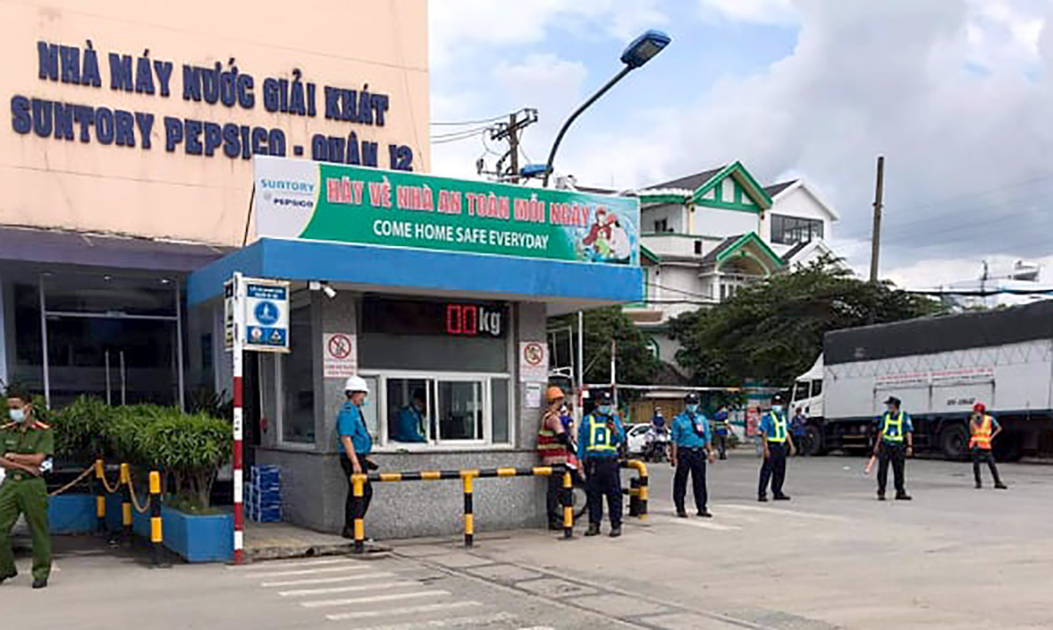 Deploying security forces to protect the factory when an incident occur