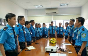 Cuộc họp giao ban sáng 01/01/2021 tại Đội BD1 Bảo vệ Ngày & Đêm