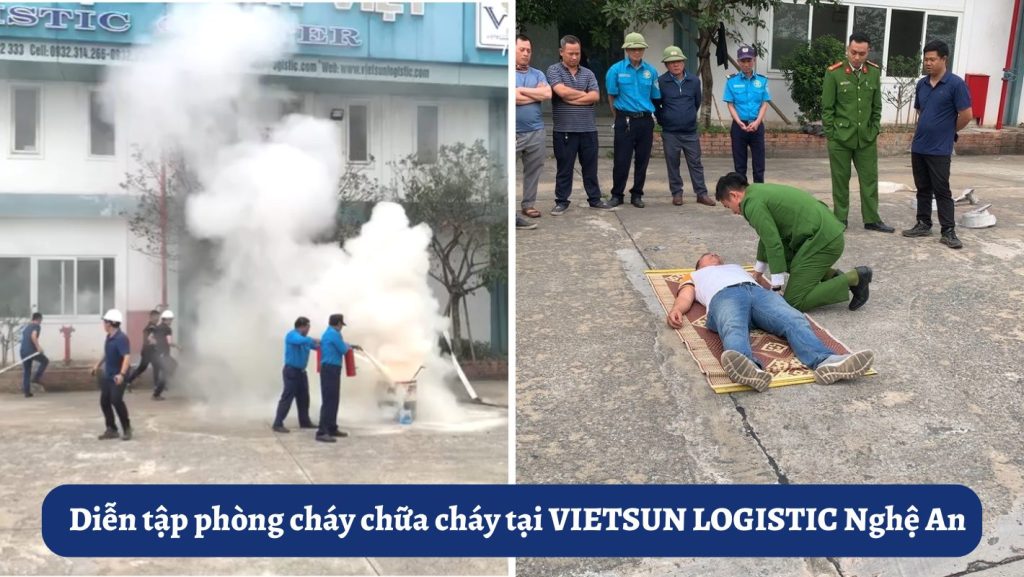 diễn tập PCCC tại công ty cổ phần Nhật Việt