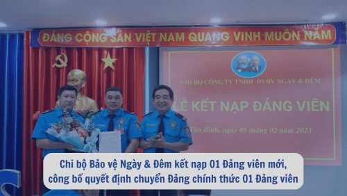 bảo vệ Ku casino tổ chức lễ kết nạp đảng viên