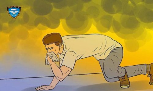 Chống hít phải khói nhiều bằng khăn thấm nước