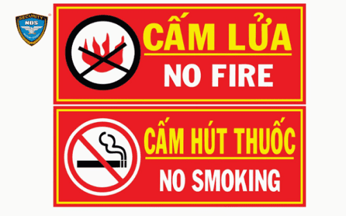 Bảng tiêu lệnh cấm hút thuốc, cấm lửa bắt buộc treo ở những khu vực dễ cháy
