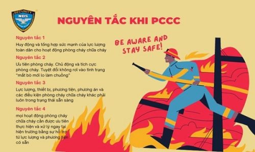 Nguyên tắc khi thực hiện các bước phòng cháy chữa cháy