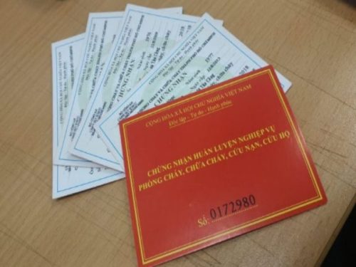 chứng chỉ phòng cháy chữa cháy