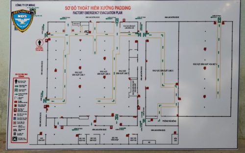 Mẫu sơ đồ thoát hiểm nhà xưởng