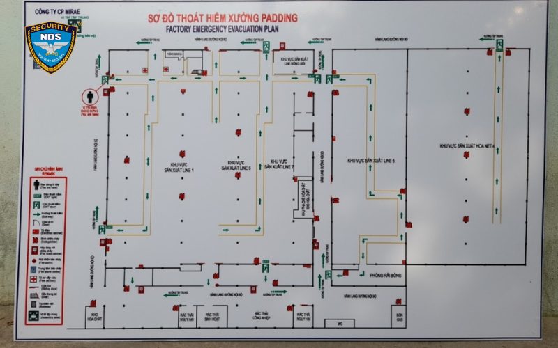 Mẫu sơ đồ thoát hiểm nhà xưởng