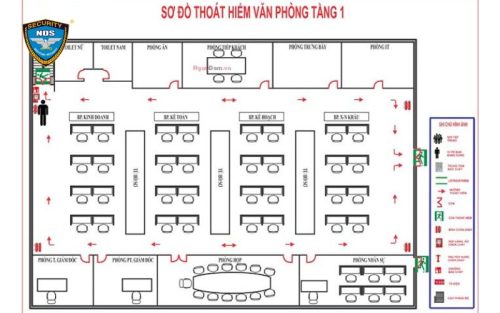 Mẫu sơ đồ thoát hiểm tầng 1