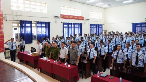 Lễ sát hạch cấp chứng chỉ nghiệp vụ bảo vệ của Công ty TNHH Kubet Ku casino 