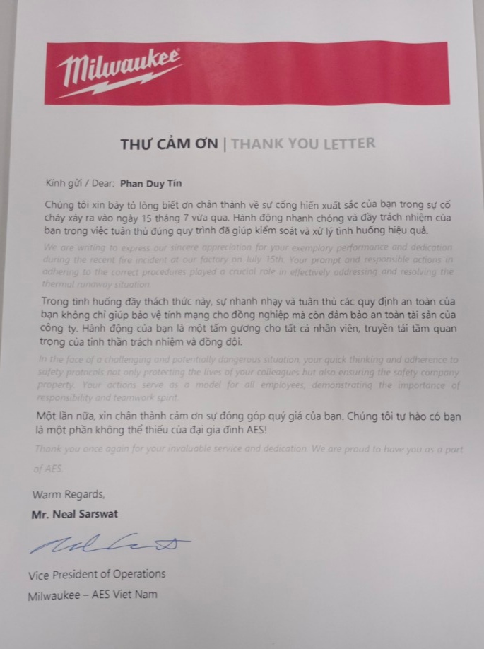 Bảo Vệ Ngày & Đêm Kịp Thời Chữa Cháy 